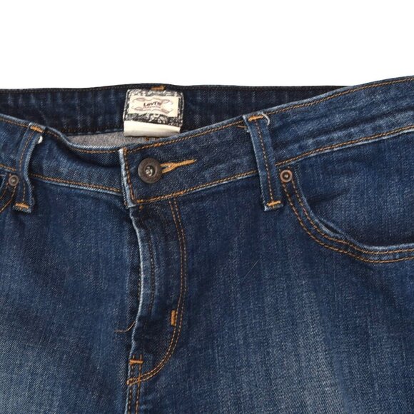 Levi’s 545 Low Boot Cut Jeans Size 14 Dark Wash Y2K Flare Denim 2000s Cowgirl - Picture 6 of 11